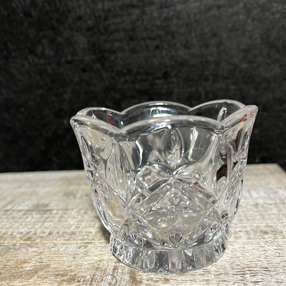 Lady Anne Votive Candleholder by Gorham Crystal 2 3/4 inches tall